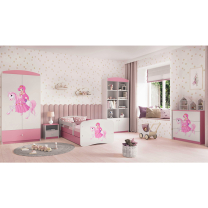 Babydreams | šatní skříň | růžová/bílá | princezna a kůň