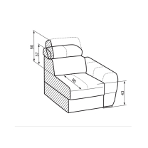 Sedací souprava VENTO L | 235x255 | VÝBĚR TKANIN | s úložným prostorem a rozkladem