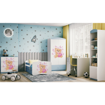 Babydreams | šatní skříň | modrá/bílá | medvídek s motýlky