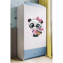 Babydreams | šatní skříň | modrá/bílá | panda