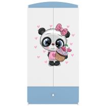 Babydreams | šatní skříň | modrá/bílá | panda