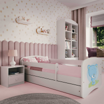 Babydreams | jednolůžko 180x80 | bílá | medvídek