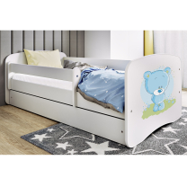 Babydreams | jednolůžko 180x80 | bílá | medvídek