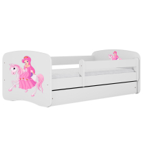Babydreams | jednolůžko 180x80 | bílá | princezna a kůň