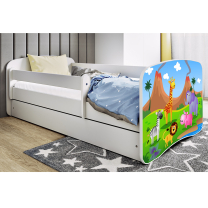 Babydreams | jednolůžko 180x80 | bílá | safari