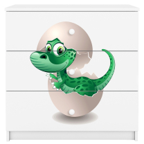 Babydreams | komoda | bílá | dinosaur