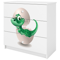 Babydreams | komoda | bílá | dinosaur