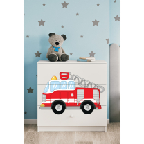 Babydreams | komoda | bílá | hasičské auto