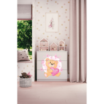 Babydreams | komoda | bílá | medvídek s motýlky