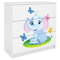 Babydreams | komoda | bílá | slon