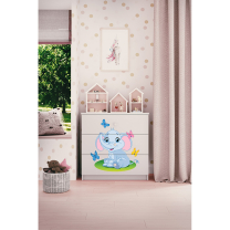 Babydreams | komoda | bílá | slon