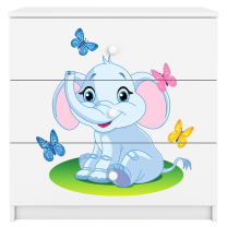 Babydreams | komoda | bílá | slon