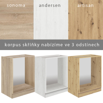 GLAMOUR m | vysoká skříňka GLA-21D pro vestavnou lednici | 60 cm  | modrá mat