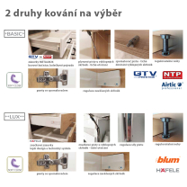 GLAMOUR m | vysoká skříňka GLA-21D pro vestavnou lednici | 60 cm  | modrá mat