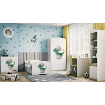 Babydreams | šatní skříň | bílá | dinosaur