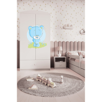Babydreams | šatní skříň | bílá | medvídek