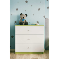 Babydreams | komoda | zelená/bílá