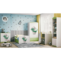 Babydreams | komoda | zelená/bílá | dinosaur