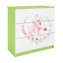 Babydreams | komoda | zelená/bílá | kůň