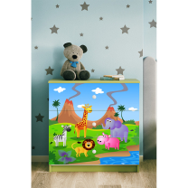 Babydreams | komoda | zelená/bílá | safari