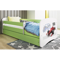 Babydreams | jednolůžko 180x80 | zelená/bílá | formule