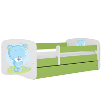 Babydreams | jednolůžko 180x80 | zelená/bílá | medvídek