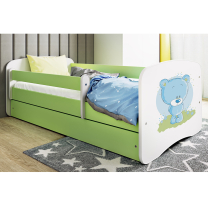 Babydreams | jednolůžko 180x80 | zelená/bílá | medvídek