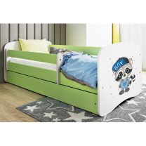 Babydreams | jednolůžko 180x80 | zelená/bílá | mýval