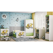 Babydreams | šatní skříň | zelená/bílá | bagr