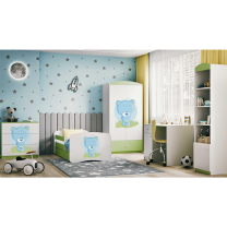 Babydreams | šatní skříň | zelená/bílá | medvídek