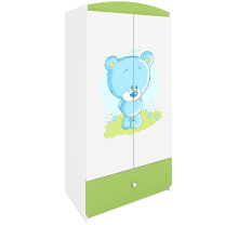 Babydreams | šatní skříň | zelená/bílá | medvídek