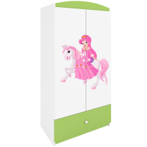 Babydreams | šatní skříň | zelená/bílá | princezna a kůň