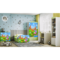 Babydreams | šatní skříň | zelená/bílá | safari
