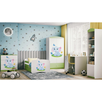 Babydreams | šatní skříň | zelená/bílá | slon