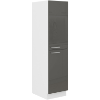 LARA gr | vysoká skříňka 30DK-162 CARGO 2F potravinová | 30 cm | UNI | šedá lesk