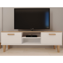 Denver KOT | TV stolek 120 | bílá/hikora