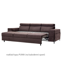 Pohovka ULISES | 231 cm | VELKÁ SPACÍ PLOCHA | bez úlož. prostoru | VÝBĚR TKANIN