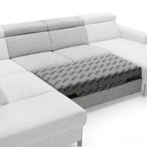 Sedací souprava ULISES U | 179x331x225 | rozkládací + úložný prostor | VÝBĚR TKANIN a NOŽIČEK