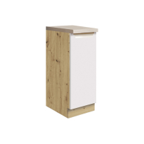 GLAMOUR b | dolní skříňka GLA-26D + výsuvná police cargo | 30 cm | bílá mat