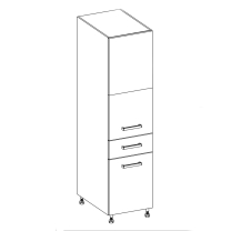 GLAMOUR b | vysoká skříňka GLA-19D potravinová | 40 cm | bílá mat