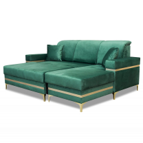 Sedací souprava GOLDEN MINI | pravá | glamour styl | modrá