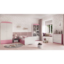 Babydreams | jednolůžko 160x80 | růžová/bílá | POSLEDNÍ KUS
