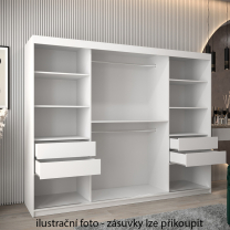 Šatní skříň Tokyo 1 | 250 cm | bílá/sonoma