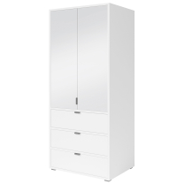 VERINA | šatní skříň 3 | 90 cm | bílá mat