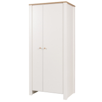 BERG | šatní skříň 1 | 85 cm | krémová/dub zlatý