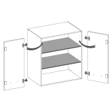 GLAMOUR b | horní skříňka GLA-43G | 80 cm | bílá mat
