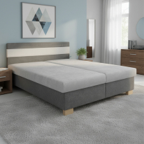 Dvoulůžko LINDA | 160x200 cm | polohovací rošt | VÝBĚR POTAHU A MATRACE | z ČR