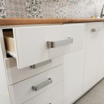 EKO WHITE | vysoká skřínka 60DK-210 2F potravinová | bílá mat