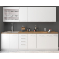 EKO WHITE | vysoká skřínka 60DK-210 2F potravinová | bílá mat