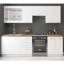 EKO WHITE | vysoká skřínka 60DK-210 2F potravinová | bílá mat